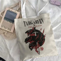 Game of Thrones Floral Canvas Tote Bag – Large Reversible Everyday Shoulder Bag