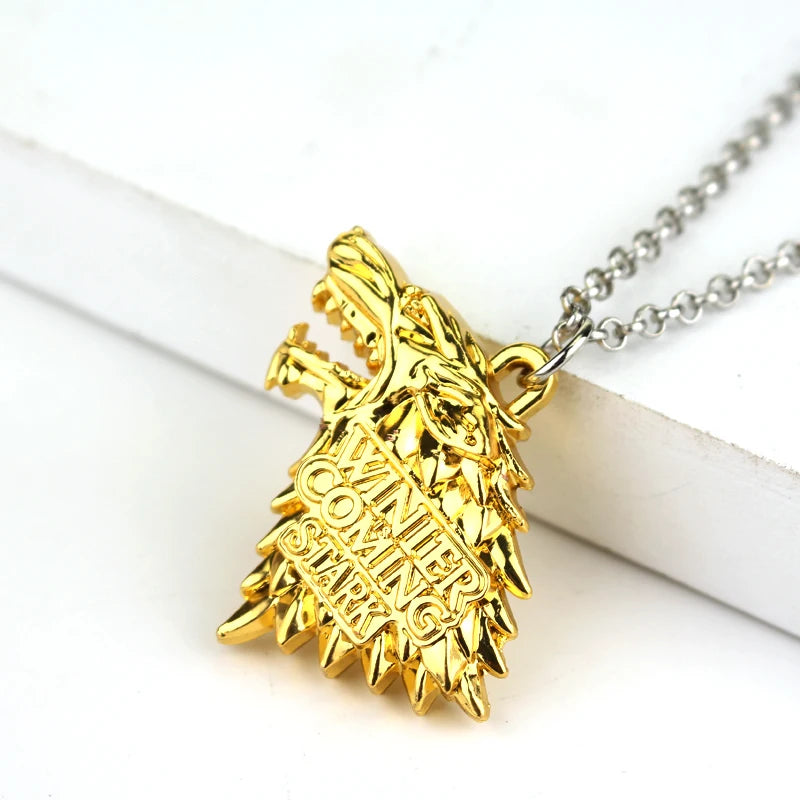 Game of Thrones House Stark Wolf Keychain – “Winter Is Coming” 3D Pendant