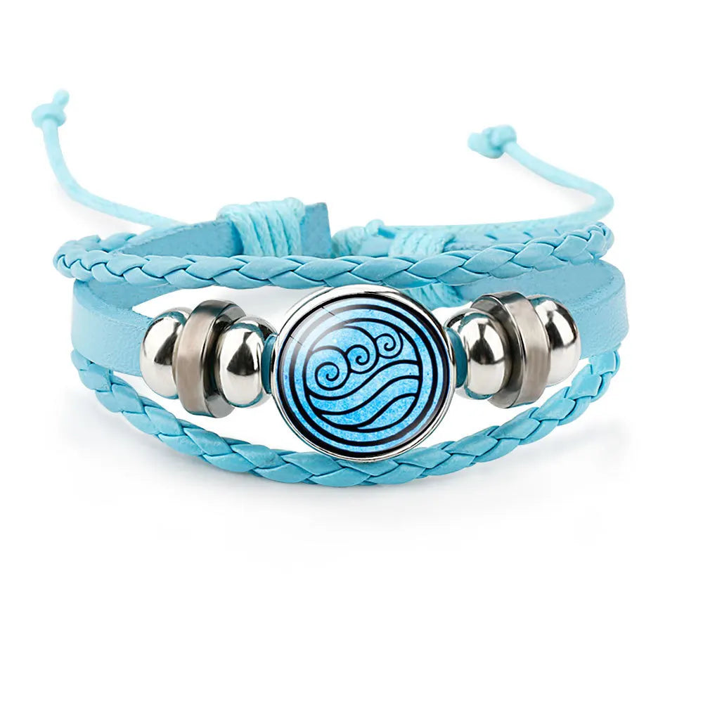Avatar: The Last Airbender Leather Bracelet – Multilayer Braided Bangle