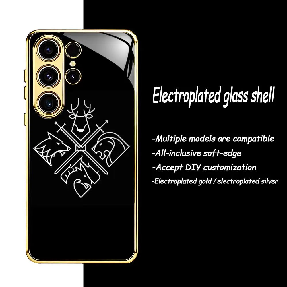 Game of Thrones Samsung Galaxy Case – Electroplated Glass Protective Phone Cover
