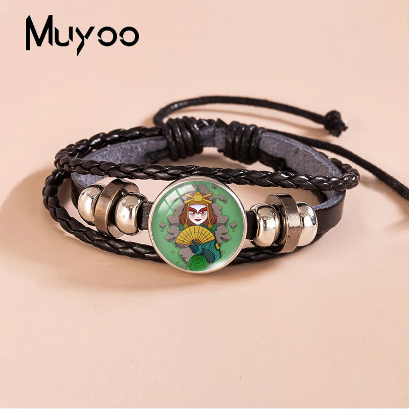Avatar: The Last Airbender Leather Bracelet – Glass Dome Snap Button Bangle