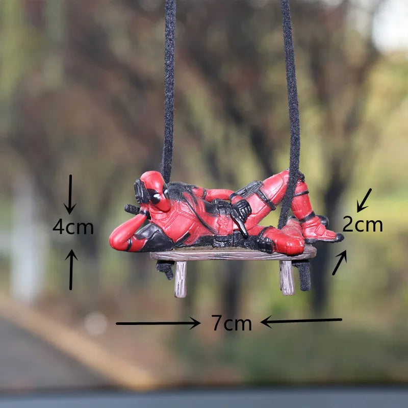Deadpool Rearview Mirror Pendant – Marvel Car Hanging Figure