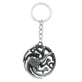 Game of Thrones House Targaryen Keychain – Metal Dragon Logo Pendant