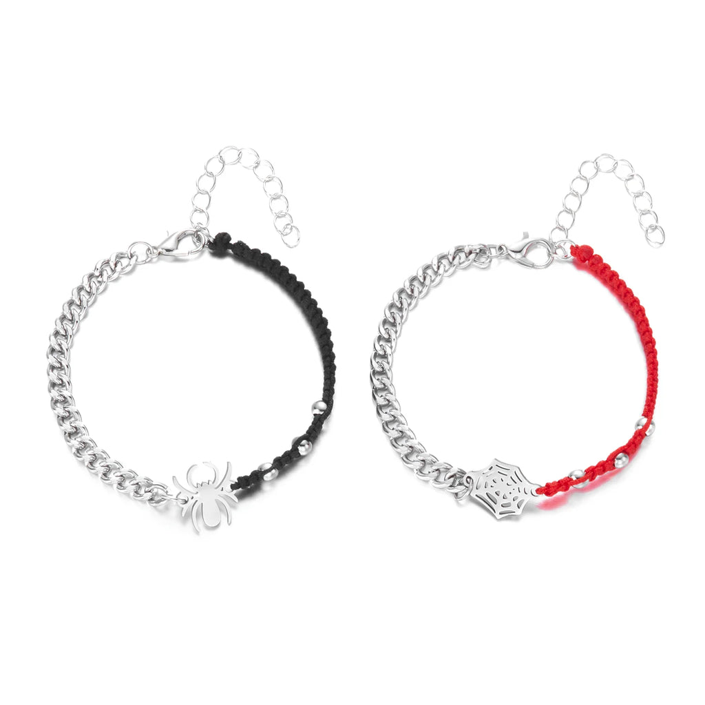 Spider Web Bracelet – Adjustable Unisex Couple & Friendship Jewelry