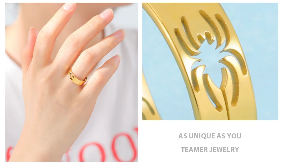 Spider Ring – 6mm Stainless Steel Unisex Punk & Hip-Hop Jewelry