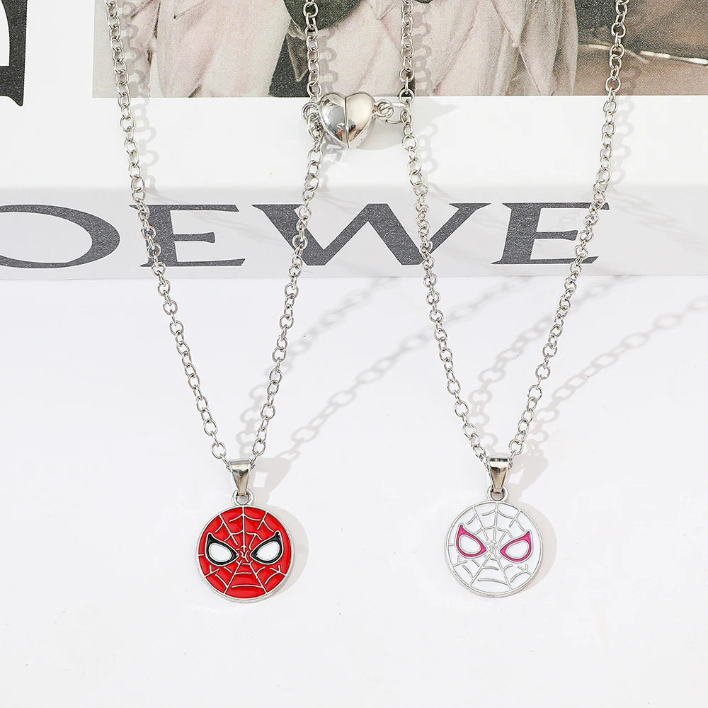 Spider-Man Couple Necklace Set – 2-Piece Marvel Pendant Jewelry