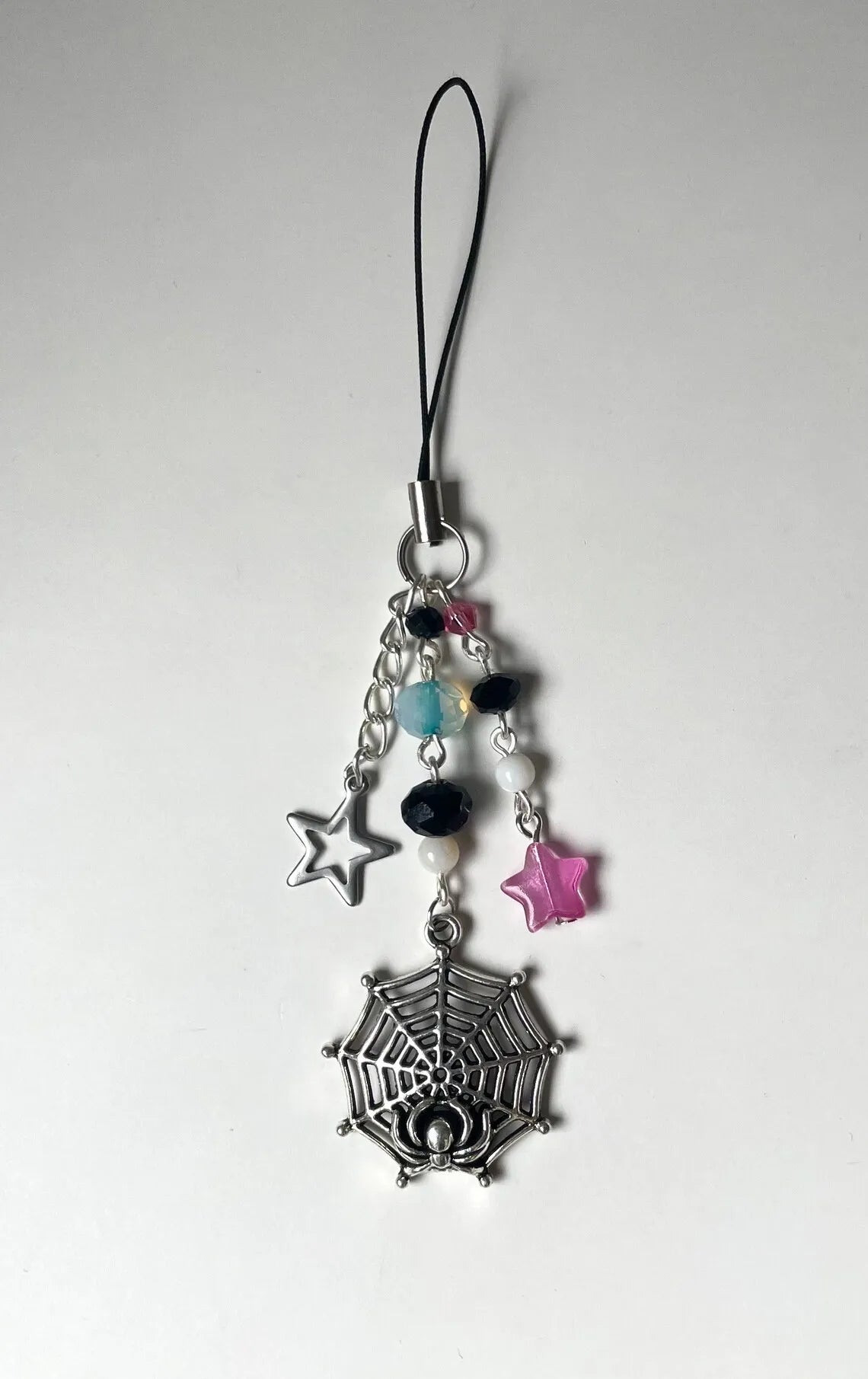 Spider-Verse Beaded Phone Charm – Miles Morales, Gwen & Miguel Y2K Style