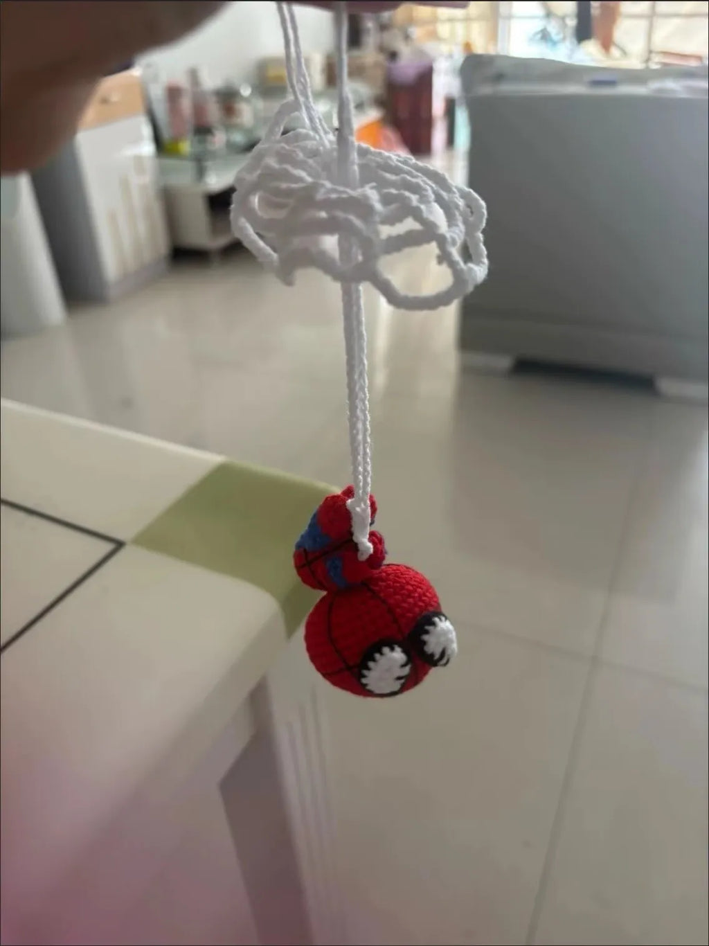 Spider-Man & Venom Crochet Plush Keychain – Handmade Backpack Charm