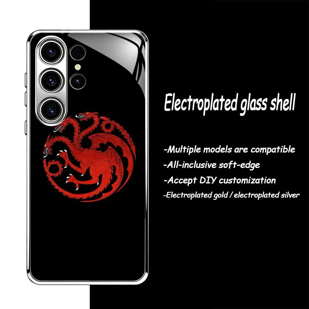 Game of Thrones Samsung Galaxy Case – Electroplated Glass Protective Phone Cover