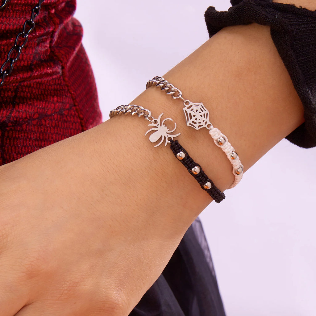 Spider Web Bracelet – Adjustable Unisex Couple & Friendship Jewelry