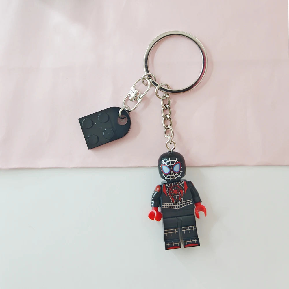 Spider-Man & Gwen Matching Couple Keychains – Heart-Shaped PVC Set
