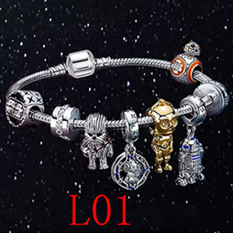 Marvel Spider-Man Charm Bracelet – Mask Clasp & Soaring City Beads