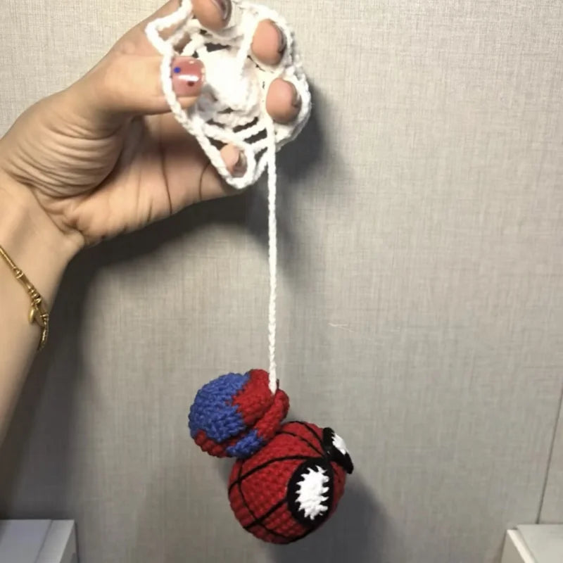 Spider-Man & Venom Crochet Plush Keychain – Handmade Backpack Charm