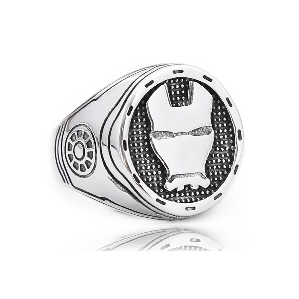 Iron Man Mask Ring – 316L Stainless Steel Marvel Superhero Statement Ring