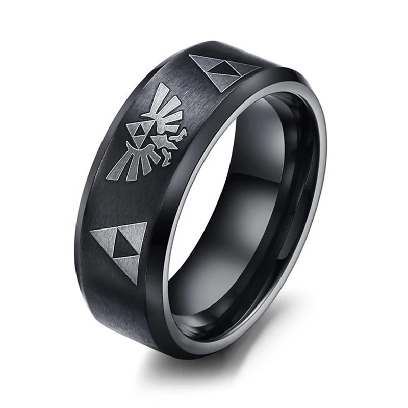 Triforce Triangle Ring – 316L Stainless Steel Anime Cosplay Band