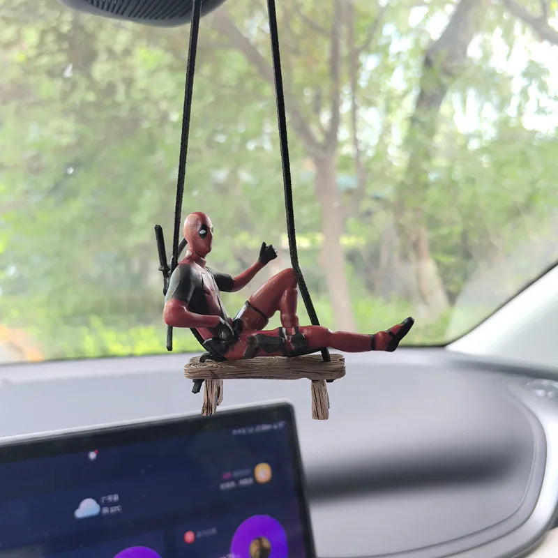 Deadpool Rearview Mirror Pendant – Marvel Car Hanging Figure