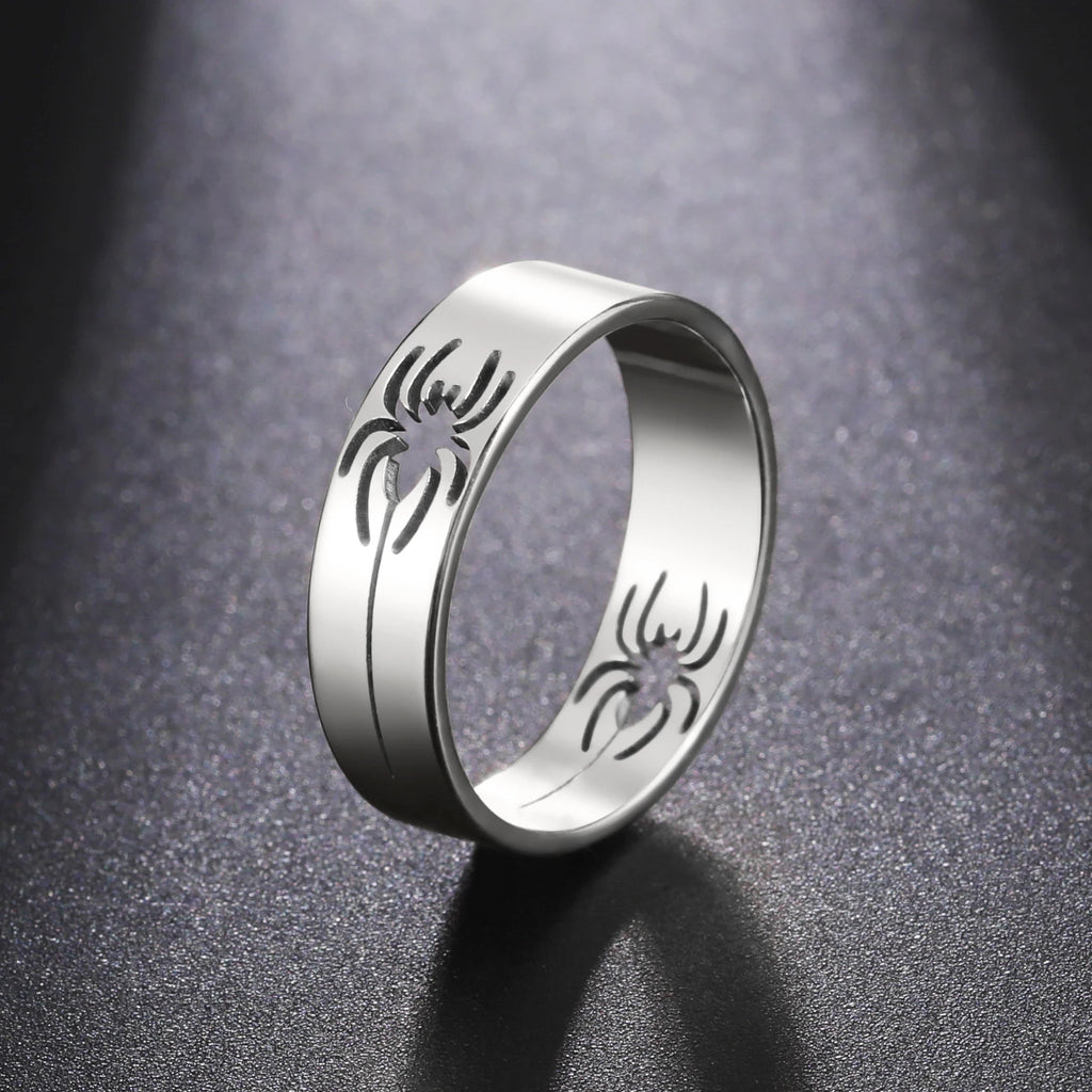 Spider Ring – 6mm Stainless Steel Unisex Punk & Hip-Hop Jewelry