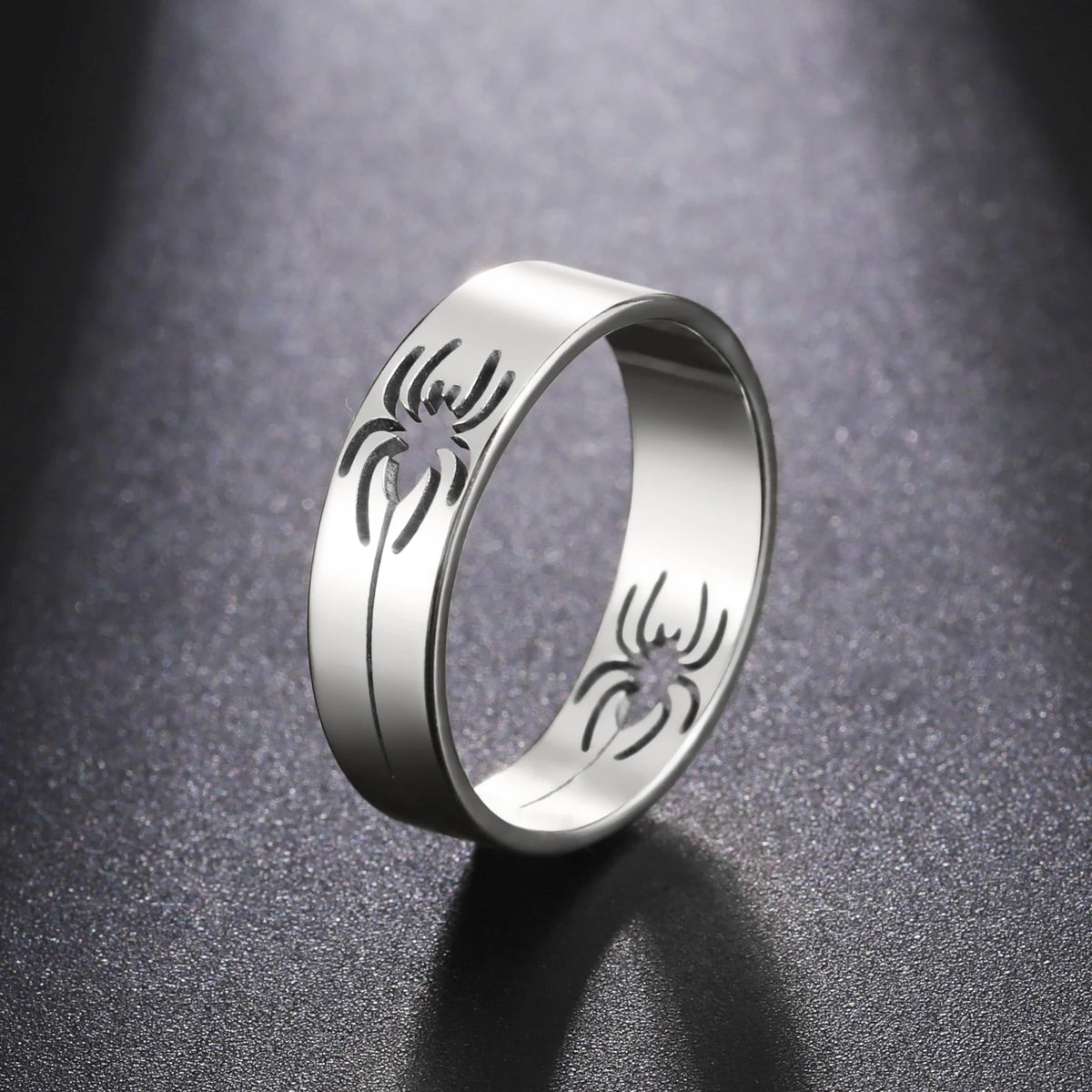 Spider Ring – 6mm Stainless Steel Unisex Punk & Hip-Hop Jewelry