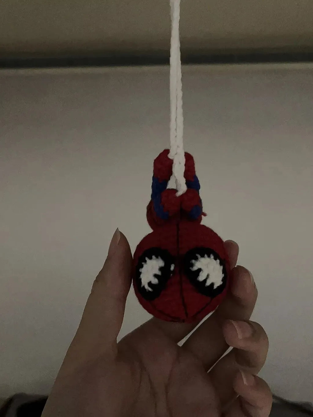 Spider-Man & Venom Crochet Plush Keychain – Handmade Backpack Charm