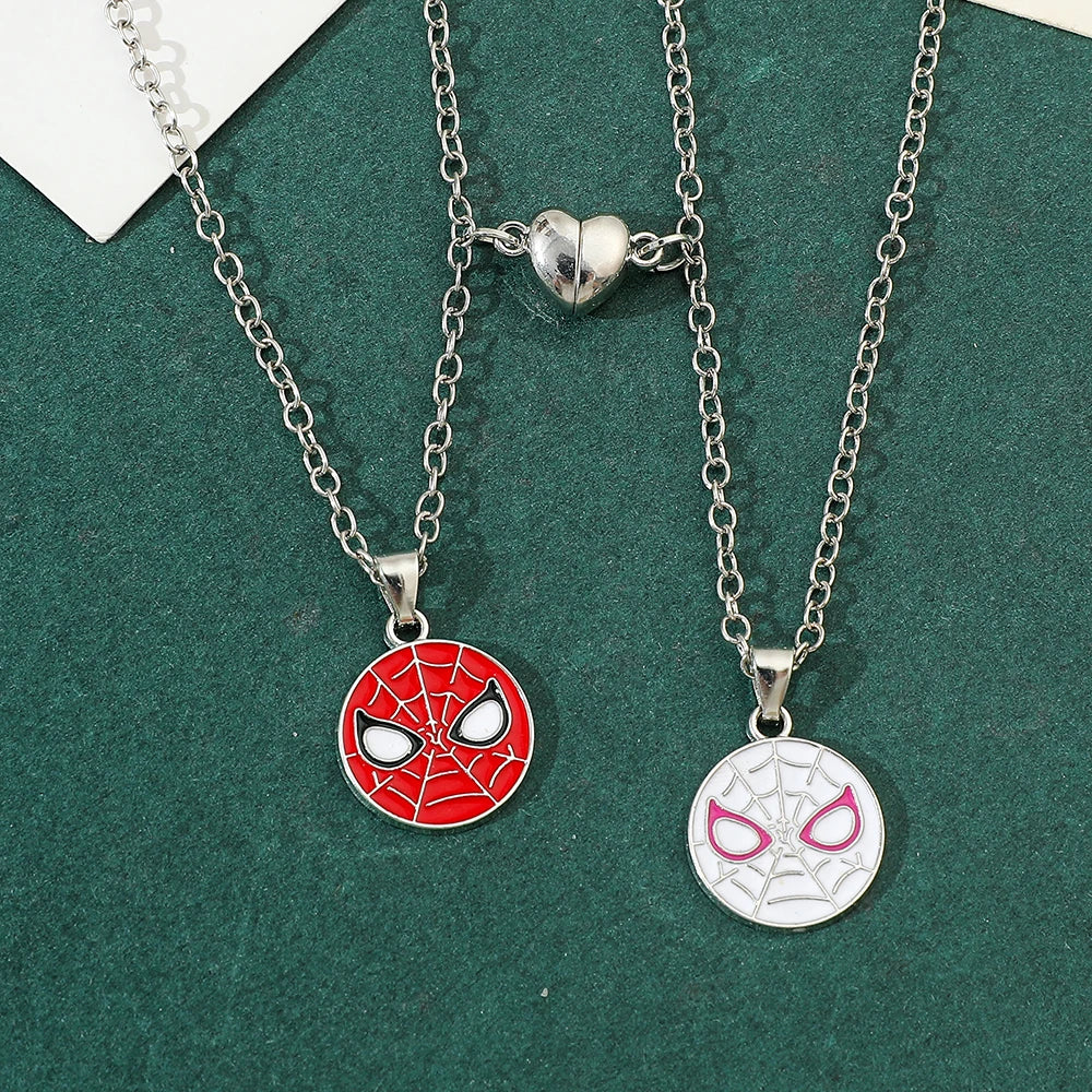 Spider-Man Couple Necklace Set – 2-Piece Marvel Pendant Jewelry