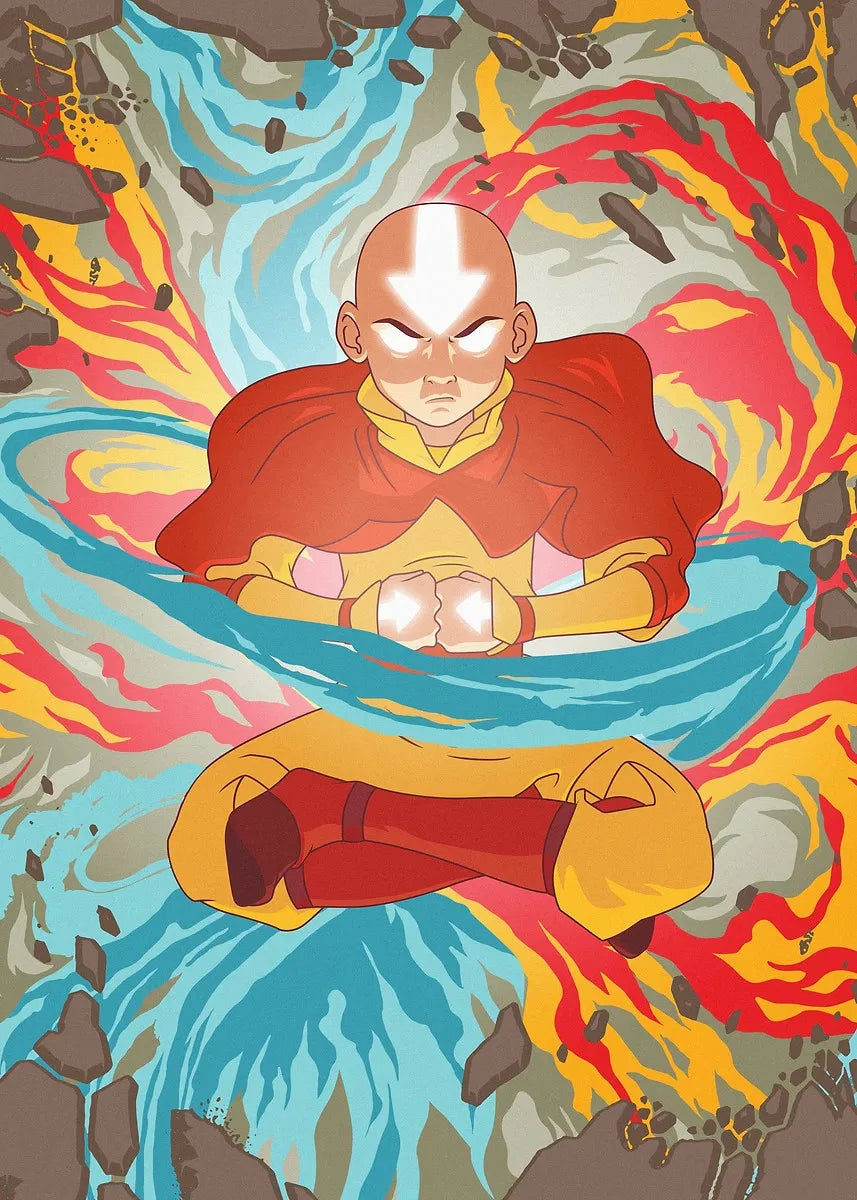 Avatar: The Last Airbender Elemental Posters – Air, Earth, Fire & Water Wall Art