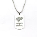 Game of Thrones House Stark Wolf Pendant Necklace – “Winter Is Coming”