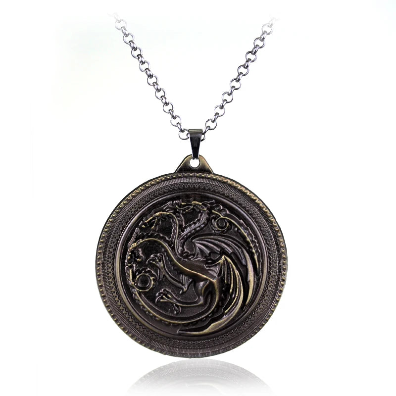 Game of Thrones House Targaryen Dragon Necklace – Vintage Pendant