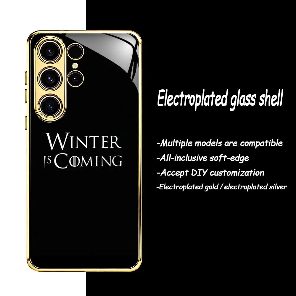 Game of Thrones Samsung Galaxy Case – Electroplated Glass Protective Phone Cover