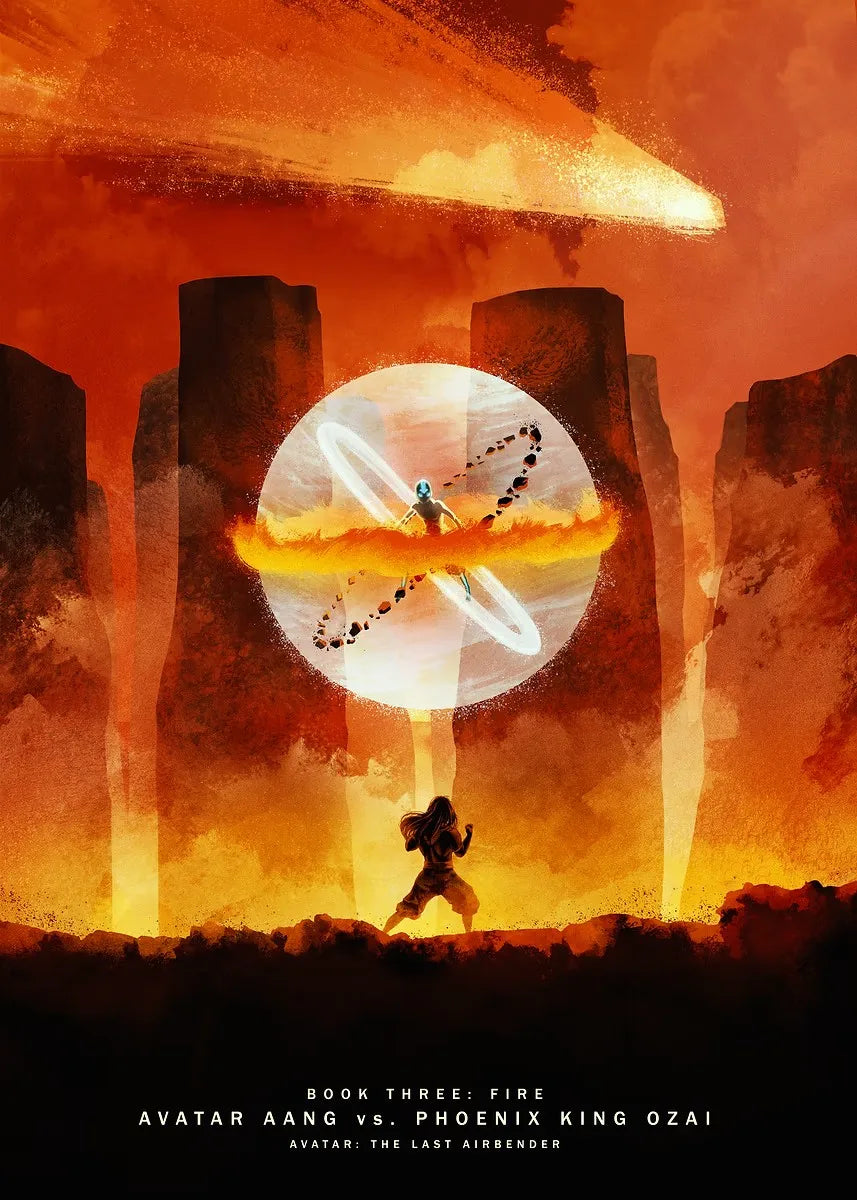 Avatar: The Last Airbender Elemental Posters – Air, Earth, Fire & Water Wall Art