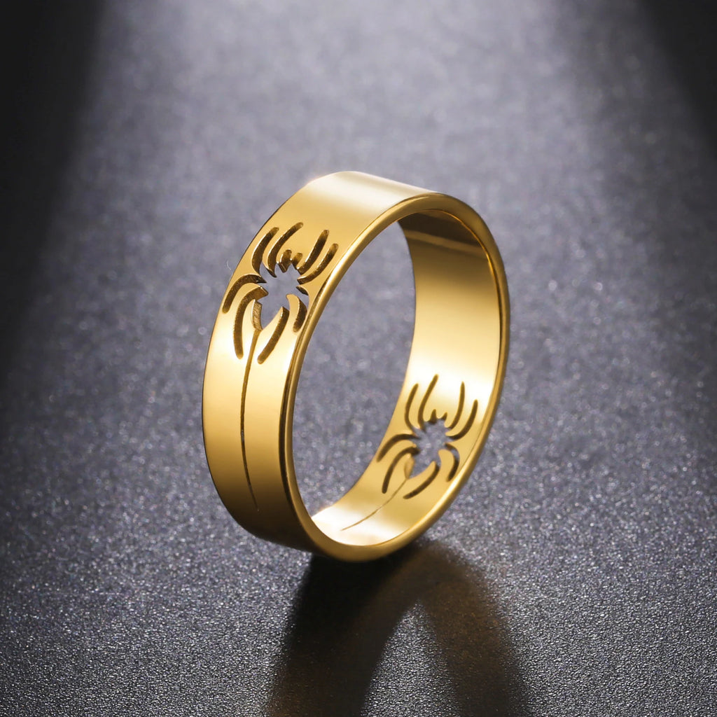 Spider Ring – 6mm Stainless Steel Unisex Punk & Hip-Hop Jewelry