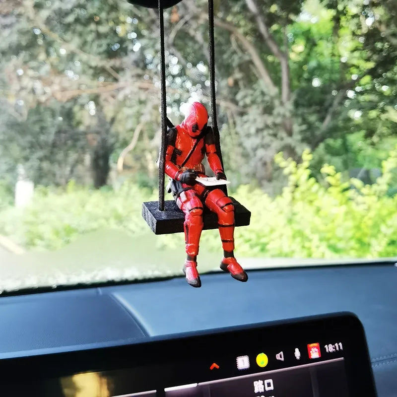 Deadpool Rearview Mirror Pendant – Marvel Car Hanging Figure