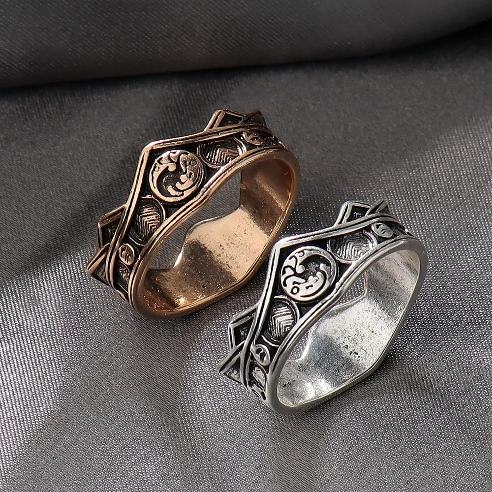 House Targaryen Three-Headed Dragon Ring – Gold Cosplay Jewellery