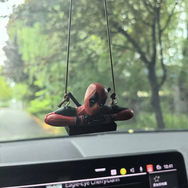 Deadpool Rearview Mirror Pendant – Marvel Car Hanging Figure