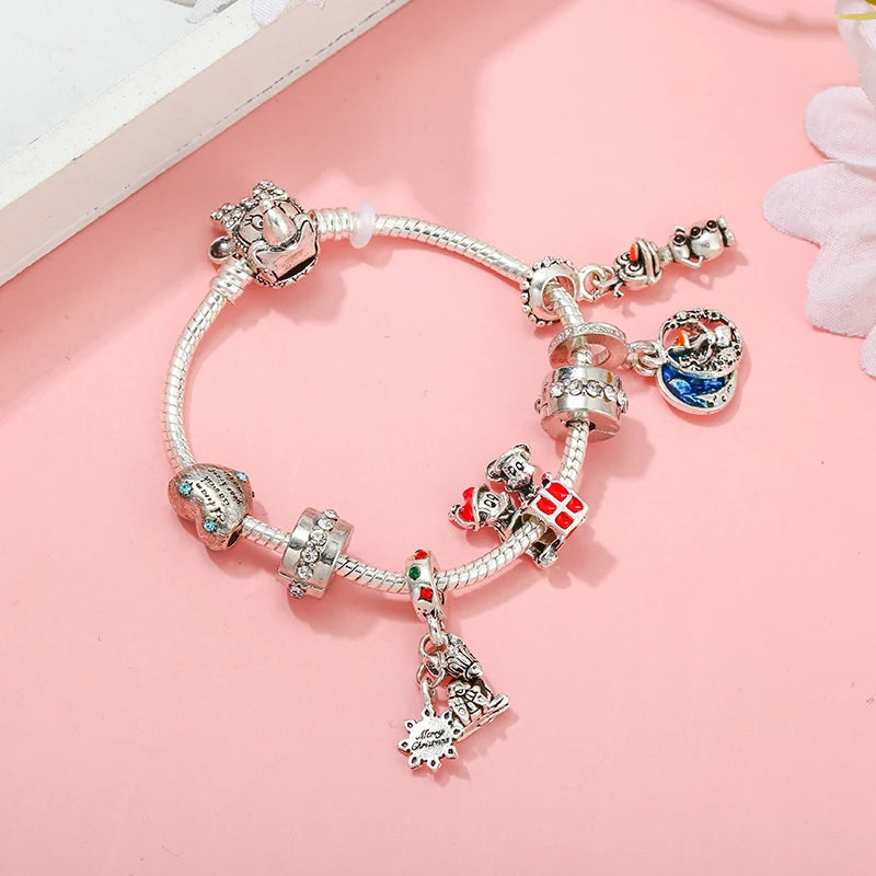 Marvel Spider-Man Charm Bracelet – Mask Clasp & Soaring City Beads