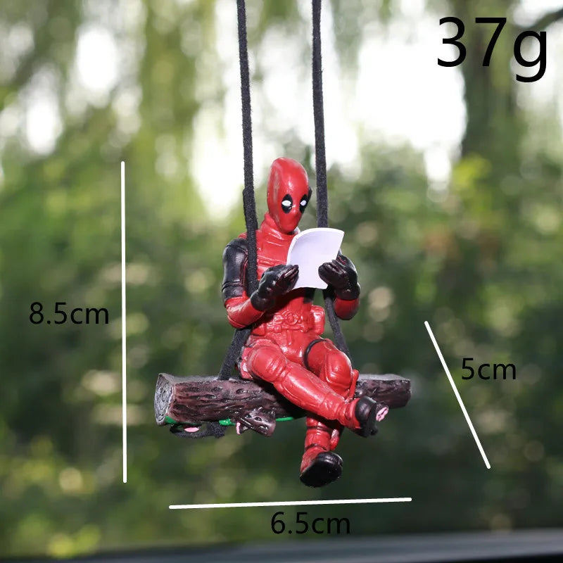 Deadpool Rearview Mirror Pendant – Marvel Car Hanging Figure