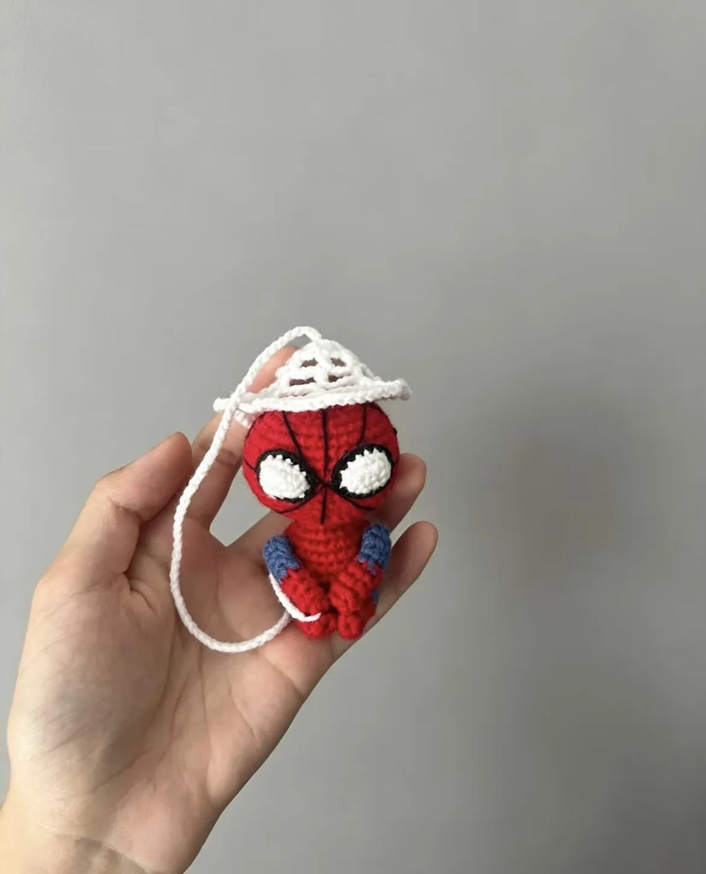 Spider-Man & Venom Crochet Plush Keychain – Handmade Backpack Charm