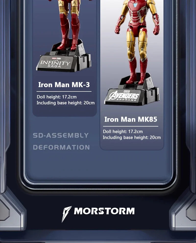 Iron Man MK85 & Captain America Action Figure – Articulated Marvel Collectible Toy