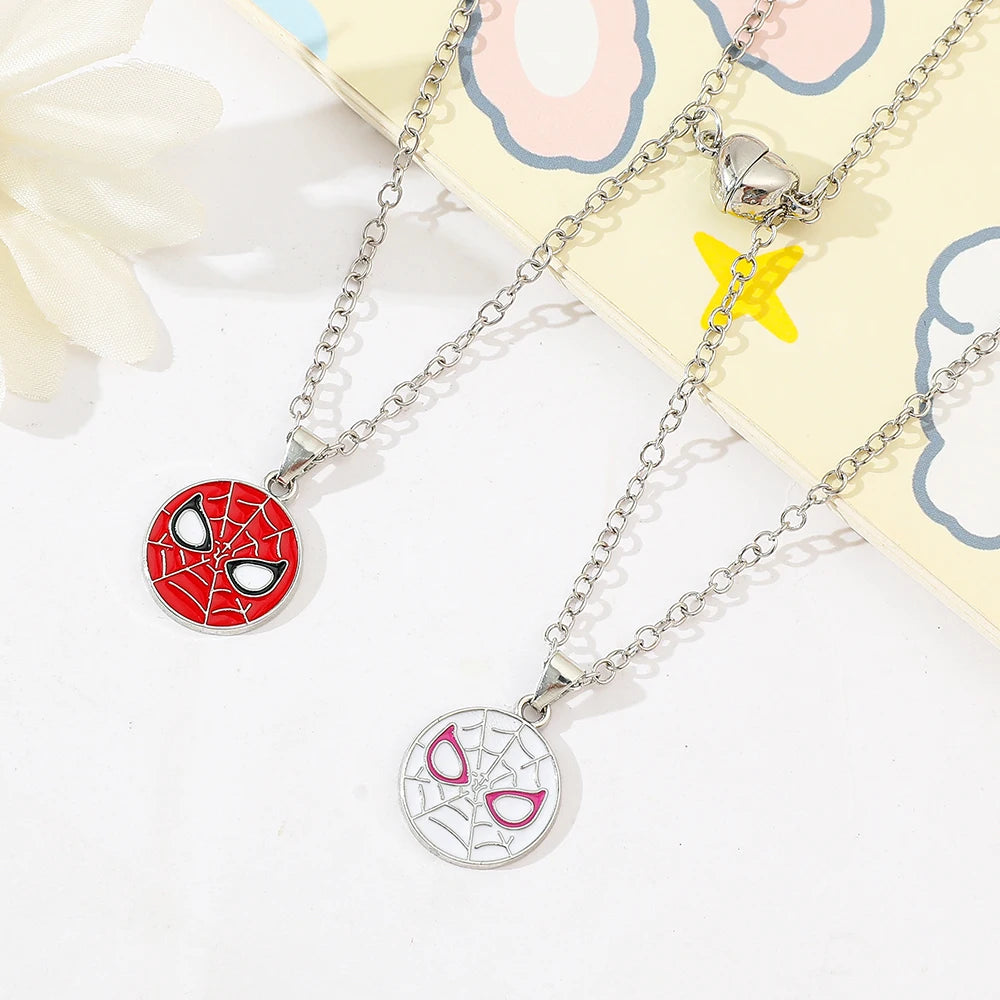 Spider-Man Couple Necklace Set – 2-Piece Marvel Pendant Jewelry