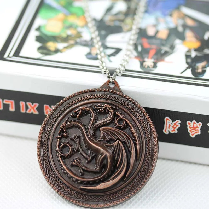Game of Thrones House Targaryen Dragon Necklace – Vintage Pendant