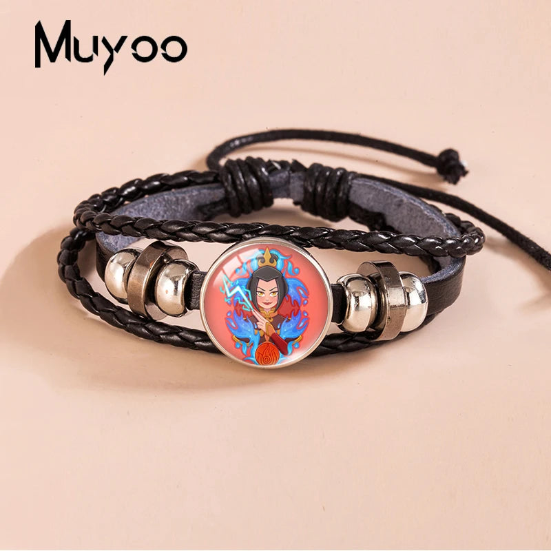 Avatar: The Last Airbender Leather Bracelet – Glass Dome Snap Button Bangle