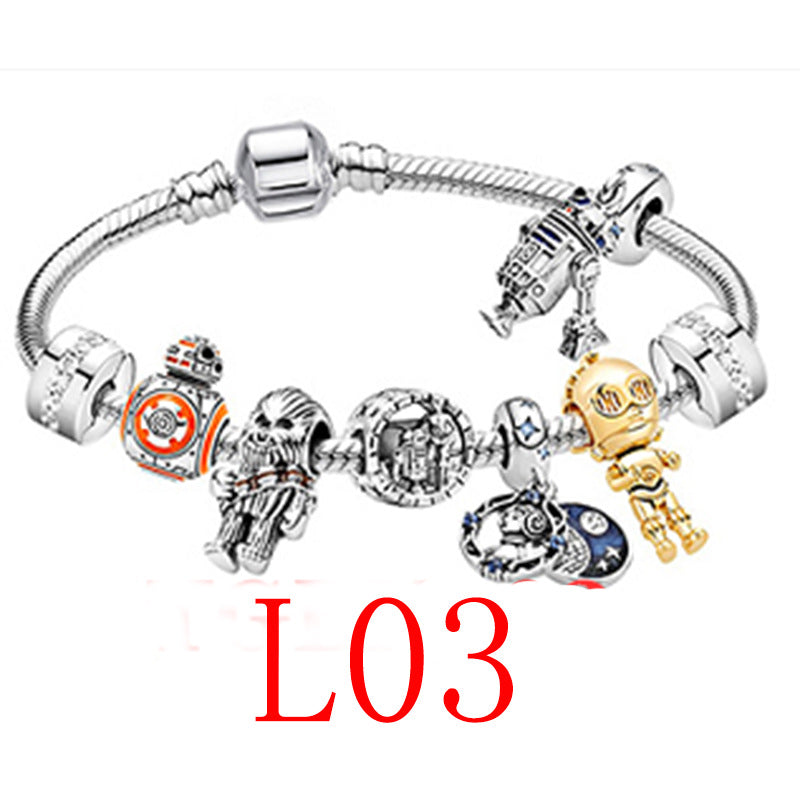 Marvel Spider-Man Charm Bracelet – Mask Clasp & Soaring City Beads