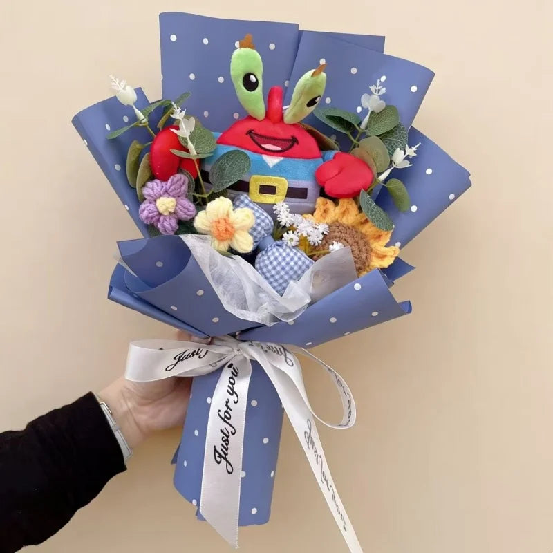 Spider-Man, Stitch & Minions Plush Flower Bouquet – Cute Character Gift