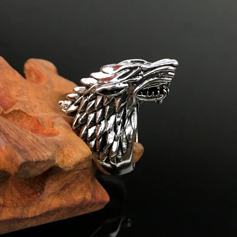 Game of Thrones Direwolf Ring – Retro Gothic Open Ring