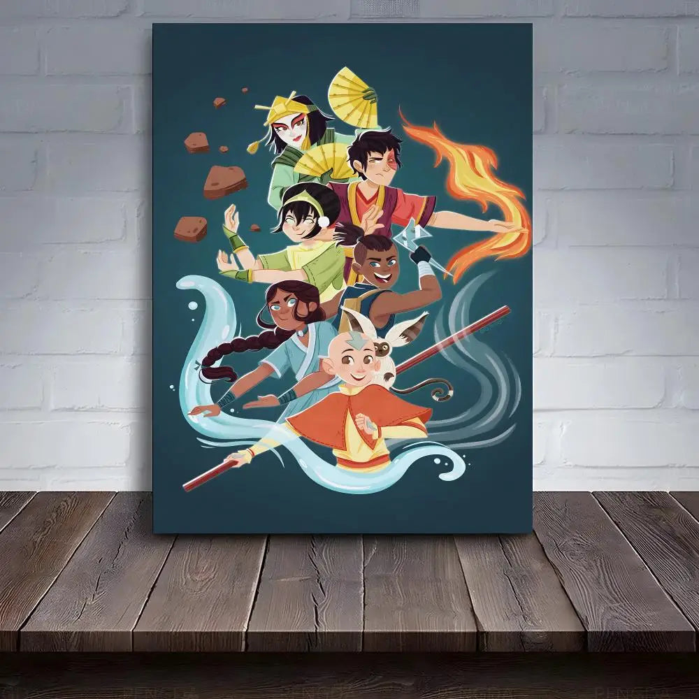 Avatar: The Last Airbender Poster – HD Anime Canvas Wall Art