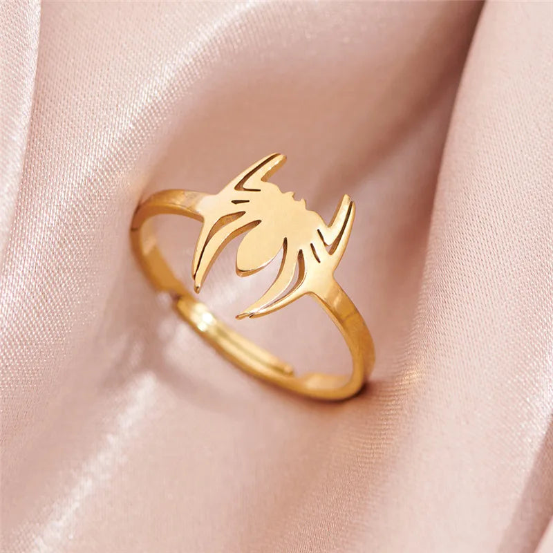 Gothic Spider Ring – Punk Open-Finger Animal Statement Jewelry