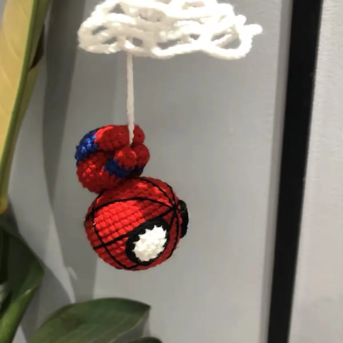 Spider-Man & Venom Crochet Plush Keychain – Handmade Backpack Charm