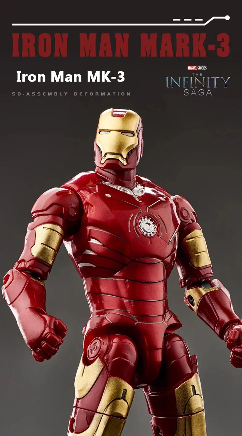 Iron Man MK85 & Captain America Action Figure – Articulated Marvel Collectible Toy