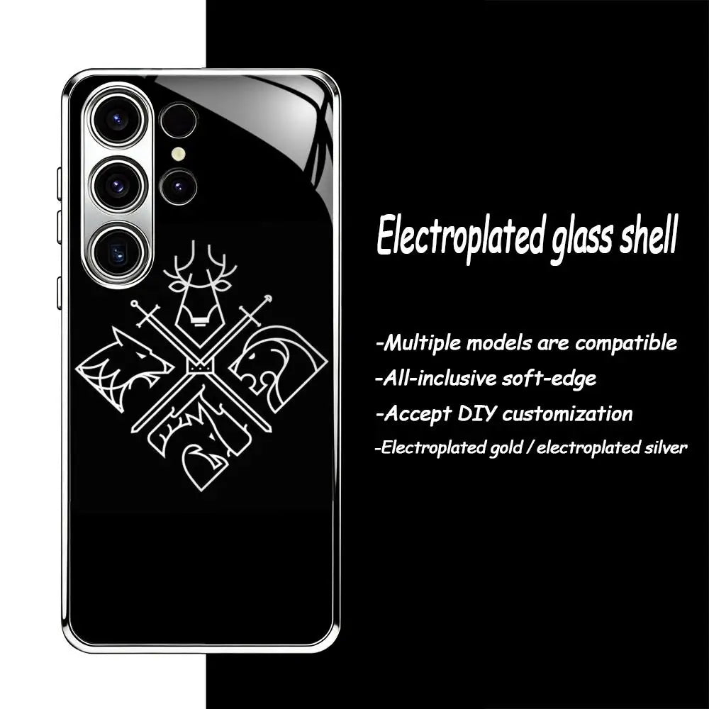 Game of Thrones Samsung Galaxy Case – Electroplated Glass Protective Phone Cover