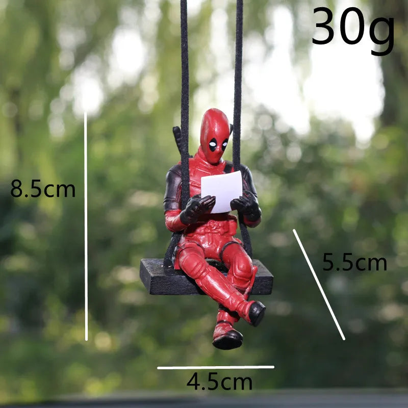 Deadpool Rearview Mirror Pendant – Marvel Car Hanging Figure