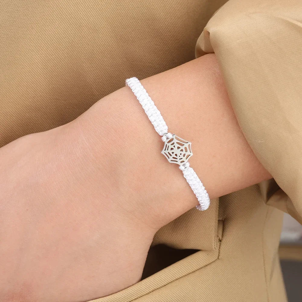 Spider Web Couple Bracelets – Handmade Adjustable Matching Bracelets (2-Piece Set)